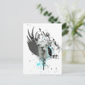 Hi-Fi-Lama. Postkarte (Stehend Vorderseite)