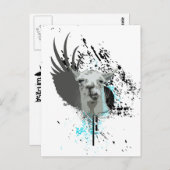 Hi-Fi-Lama. Postkarte (Vorne/Hinten)