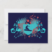 Hi-Fi-Snowboarder Einladung (Vorderseite)