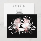 Hi-Fi-Snowboarder Einladung (Vorne/Hinten)