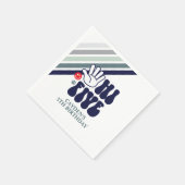 HI FIVE Retro-Streifen Serviette (Ecke)