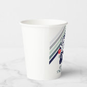 HI FÜNF Retro Strip blaue Papiersorten Pappbecher (Rechts)