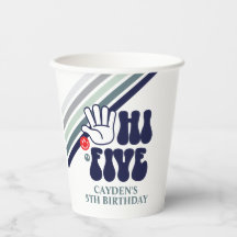 HI FÜNF Retro Strip blaue Papiersorten