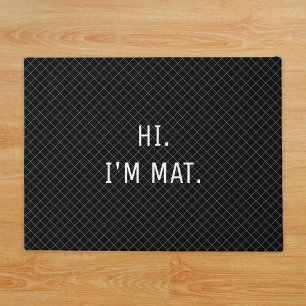 Hi Funny Spaß Moderner Black Checkered Eingang Fußmatte
