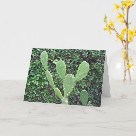 "Hi!" Grüße von einer niedlichen Kaktus oder Maus? Karte (Gelbe Blume)