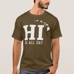 HI Hawaii 808 Den ganzen Tag Hawaiian Vintage Oah T-Shirt
