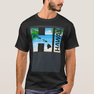 HI Hawaii-Inseln Hawaiian Beach T-Shirt