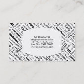 HI & Hello!Weltweit Visitenkarte (Rückseite)