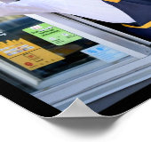 Hi Holen Sie Ihren Burger Donald Trump Cooks Fries Poster (Ecke)