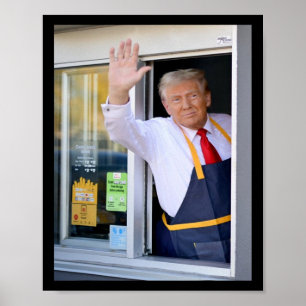 Hi Holen Sie Ihren Burger Donald Trump Cooks Fries Poster