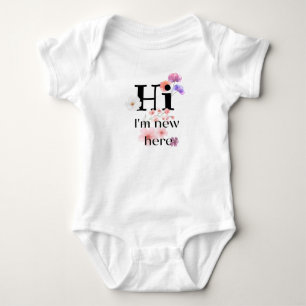 Hi i am new here - flowers baby name strampler