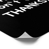 Hi, I Don't Care Thanks Poster (Ecke)