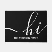 Hi-Kalligraphie-Skripte Modernes Schwarzes Persona Fußmatte (Vorderseite)