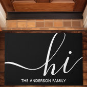 Hi-Kalligraphie-Skripte Modernes Schwarzes Persona Fußmatte