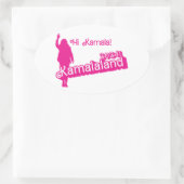 "Hi Kamala" - Ovale Aufkleber (Tagline B) (Tasche)