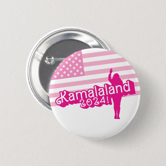 "Hi Kamala" - Round Button (kein Tagline) (Vorne & Hinten)