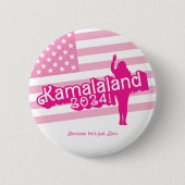 "Hi Kamala" - Round Button (Slogline A) (Vorderseite)