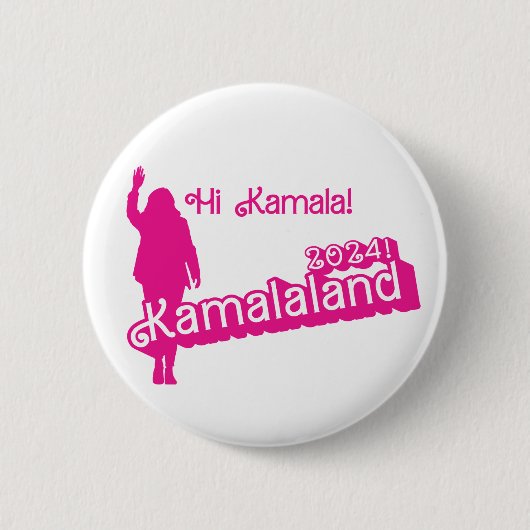 "Hi Kamala" - Round Button (Slogline B) (Vorderseite)
