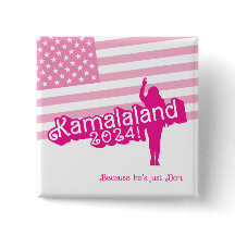 "Hi Kamala" - Square Button (Tagline A)