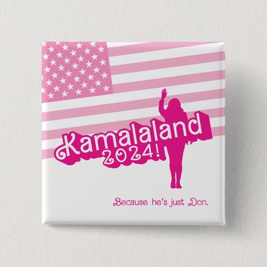 "Hi Kamala" - Square Button (Tagline A) (Vorderseite)