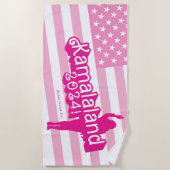 "Hi Kamala" - Strandtuch (Tagline A) (Vorderseite)