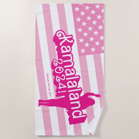 "Hi Kamala" - Strandtuch (Tagline A) (Vorderseite)