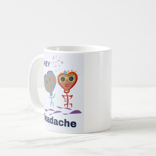 Hi Kopfschmerzen Kaffeetasse (Vorderseite Links)