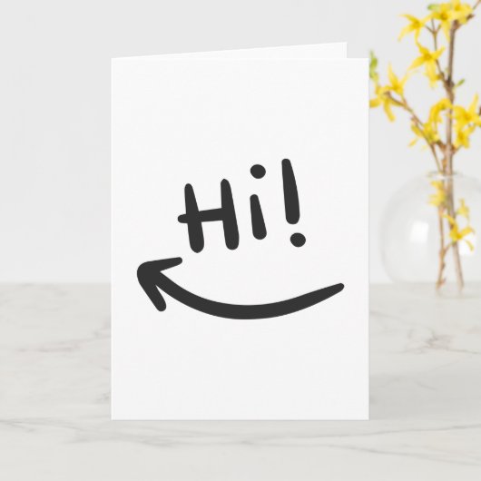 Hi lächelnd karte (Gelbe Blume)