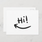 Hi lächelnd postkarte (Vorne/Hinten)