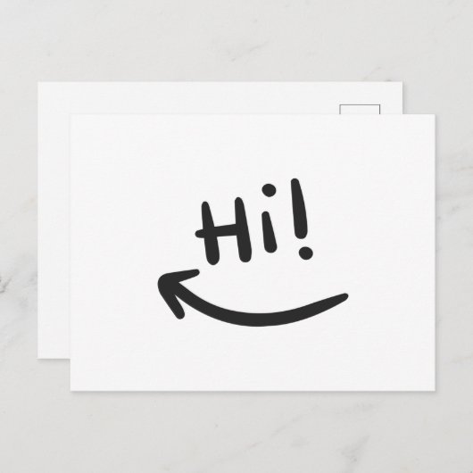 Hi lächelnd postkarte (Vorne/Hinten)