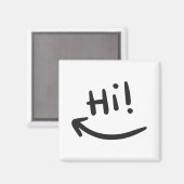 Hi lächelnder T - Shirt Magnet (Vorderseite/Rückseite)