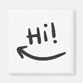 Hi lächelnder T - Shirt Magnet (Vorne)