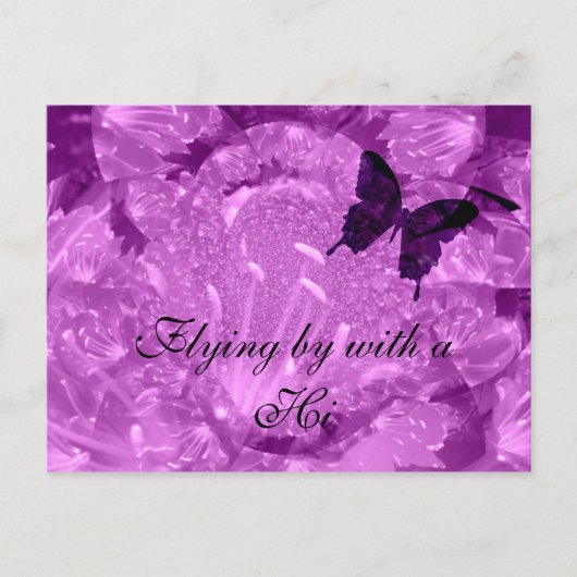 Hi Lila Wings Postcard Postkarte (Vorderseite)