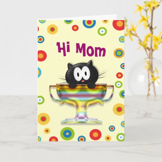 Hi Mama Karte (Gelbe Blume)