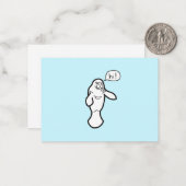 Hi Manatee Note Card sagen Mitteilungskarte (Vorderseite/Rückseite Beispiel)