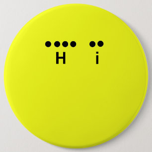 "Hi" Morbus-Code Großer Gelber Knopf Button
