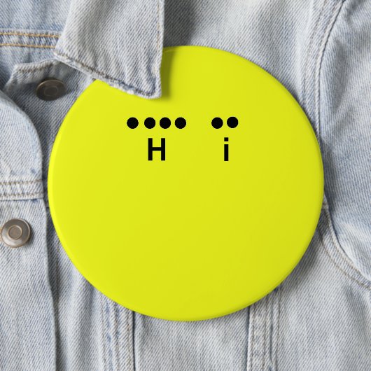 "Hi" Morse Code Big Yellow Button (Beispiel)