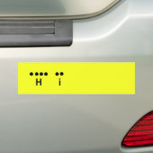 "Hi" Morse Code Gelb Anpassen Sie ihn Autoaufklebe Autoaufkleber (Auf Auto)