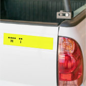 "Hi" Morse Code Gelb Anpassen Sie ihn Autoaufklebe Autoaufkleber (Auf Lkw)