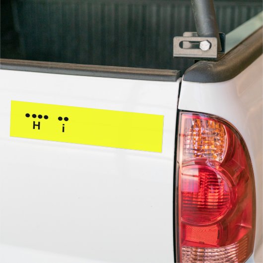 "Hi" Morse Code Gelb Anpassen Sie ihn Autoaufklebe Autoaufkleber (Auf Lkw)
