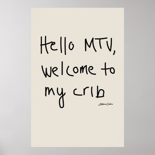 Hi MTV Willkommen in meinem Krippenposter Poster (Vorne)