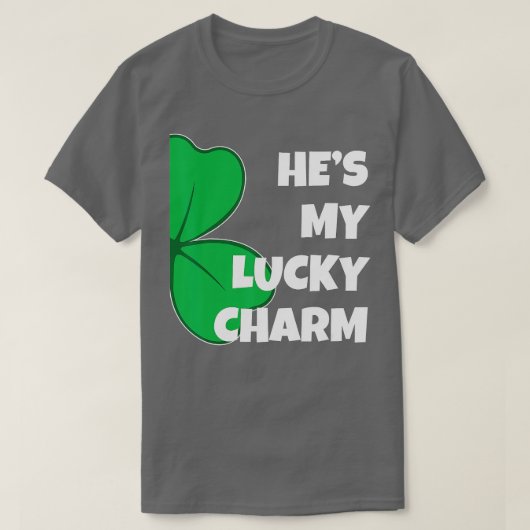 HI My Lucky Charm Funny St Patricks Day Couple T-Shirt (Design vorne)
