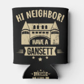 Hi Neighbour hat ein Gansett-Shirt Dosenkühler (Rückseite)