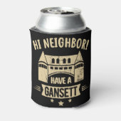 Hi Neighbour hat ein Gansett-Shirt Dosenkühler (Kanne Rückseite)