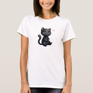 Hi Niedlich Black Cat T - Shirt