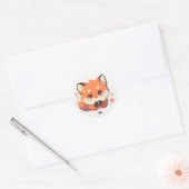 Hi Niedlich Fox Animal Runder Aufkleber (Umschlag)
