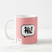 Hi & Niedlich | Pink-weiße Blume Muster Kaffeetasse (Links)