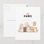 Hi Pfoten Postkarte (Vorne/Hinten)
