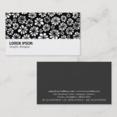 Hi-Phi - 0100 - B&W Floral Visitenkarte (Vorne/Hinten)