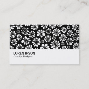 Hi-Phi - 0100 - B&W Floral Visitenkarte